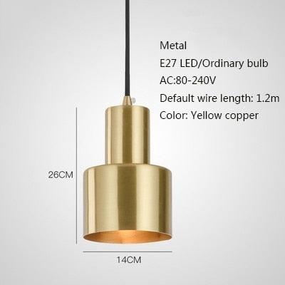 Nordic personality single head hanging lamps - E27 LED pendant lamps for living room bedroom bathroom (LL6)