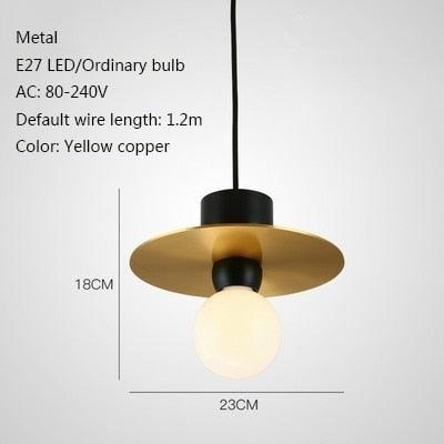 Nordic personality single head hanging lamps - E27 LED pendant lamps for living room bedroom bathroom (LL6)