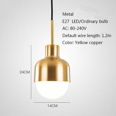 Nordic personality single head hanging lamps - E27 LED pendant lamps for living room bedroom bathroom (LL6)