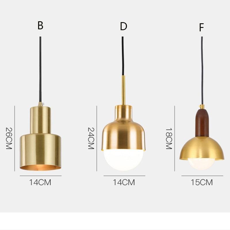 Nordic personality single head hanging lamps - E27 LED pendant lamps for living room bedroom bathroom (LL6)
