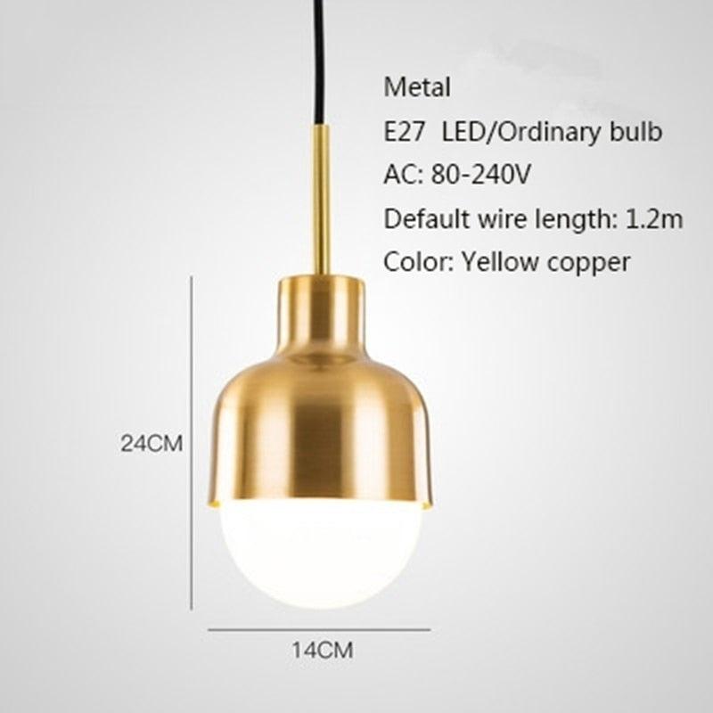 Nordic personality single head hanging lamps - E27 LED pendant lamps for living room bedroom bathroom (LL6)