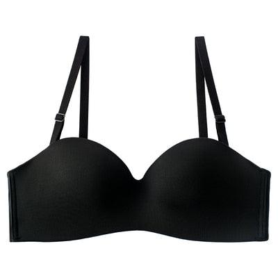 Gorgeous Invisible Push Up Bra - Sexy Wire Free Strapless Bra Top - Lingerie Brassiere Seamless Underwear (D27)(TSB1)