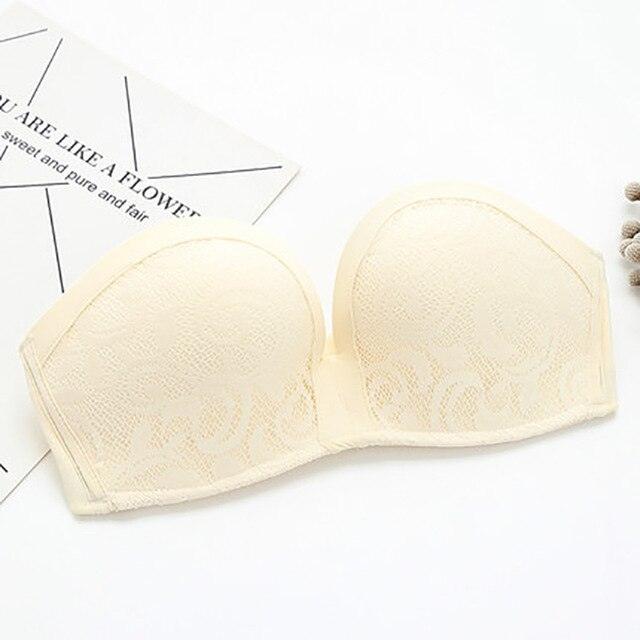 Gorgeous Trending Women's Lace Bras - Strapless Chic Bra - Push Up Bare Back Lingerie (TSB1)(F27)