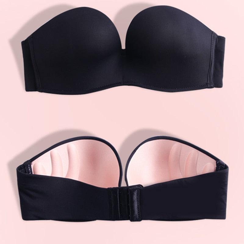 Gorgeous Trending Women's Lace Bras - Strapless Chic Bra - Push Up Bare Back Lingerie (TSB1)(F27)