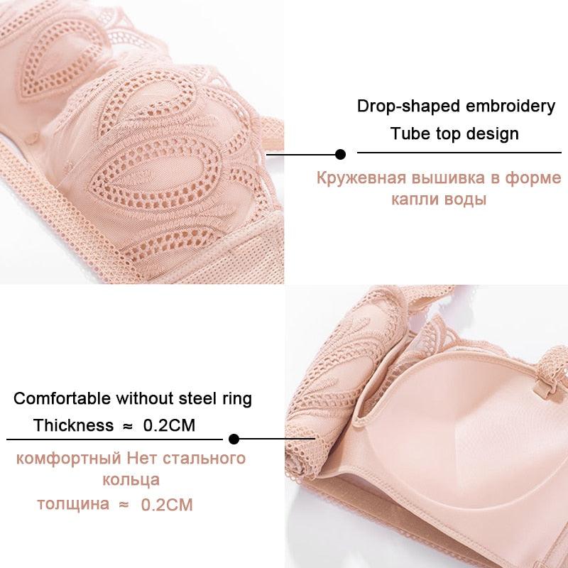 Trending Women Sexy Adjustable Strapless Push Up Bra - Comfortable Seamless Bra (D27)(TSB1)