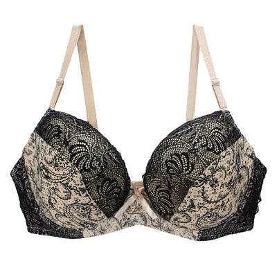Sexy Women Bra - Lace Bras D E F Big Cups Push Up Lingerie - Trending Women's Underwear - Plus Size (D27)(TSB2)
