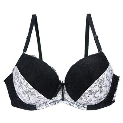 Sexy Women Bra - Lace Bras D E F Big Cups Push Up Lingerie - Trending Women's Underwear - Plus Size (D27)(TSB2)