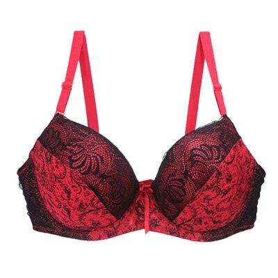 Sexy Women Bra - Lace Bras D E F Big Cups Push Up Lingerie - Trending Women's Underwear - Plus Size (D27)(TSB2)