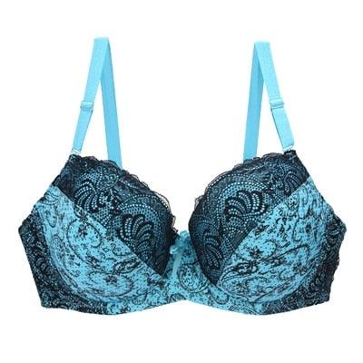 Sexy Women Bra - Lace Bras D E F Big Cups Push Up Lingerie - Trending Women's Underwear - Plus Size (D27)(TSB2)