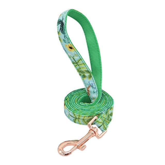 Nylon Dog Harness And Leash Set - Fashion Printed No Pull Pet Dog Harness Vest Lead (D70)(2W1)(3W1)