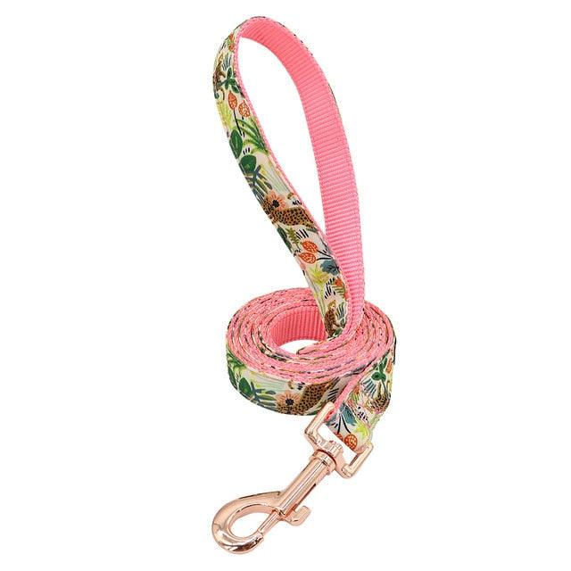 Nylon Dog Harness And Leash Set - Fashion Printed No Pull Pet Dog Harness Vest Lead (D70)(2W1)(3W1)