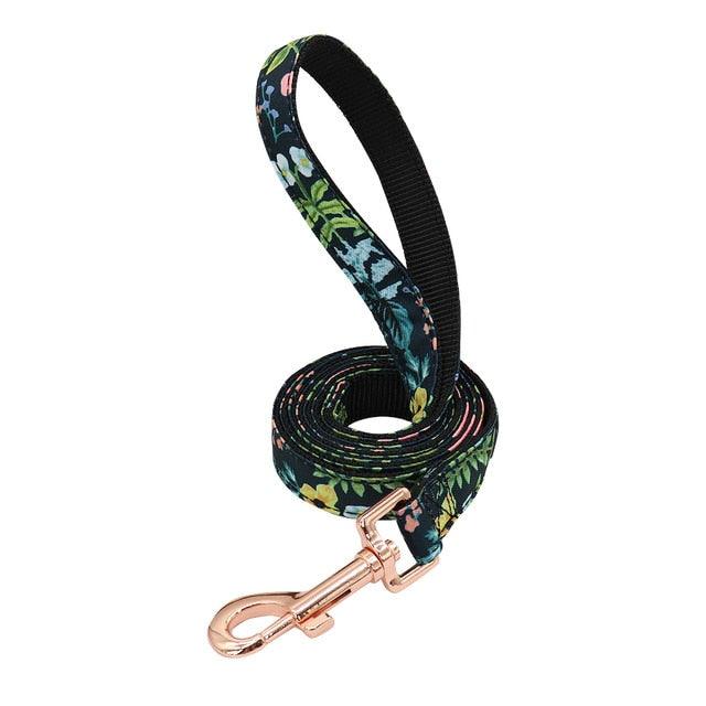 Nylon Dog Harness And Leash Set - Fashion Printed No Pull Pet Dog Harness Vest Lead (D70)(2W1)(3W1)