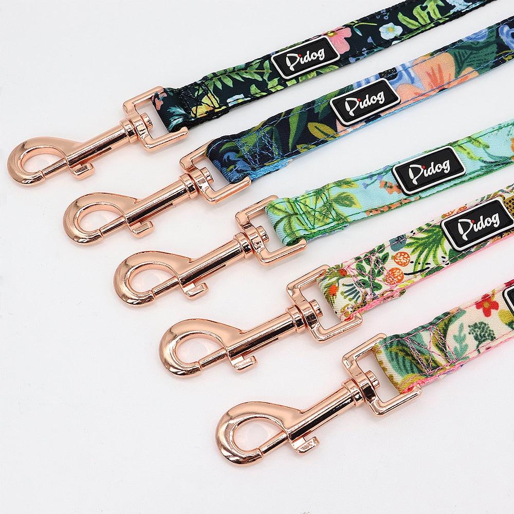 Nylon Dog Harness And Leash Set - Fashion Printed No Pull Pet Dog Harness Vest Lead (D70)(2W1)(3W1)