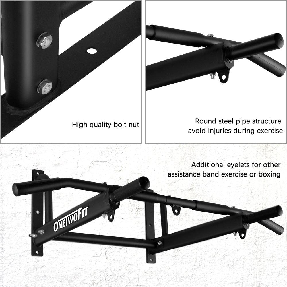 Home Gym Chin Up Bar Wall Horizontal Bar Indoor Pull Up Bar Wall Boxing Power Ropes Slings Training Fitness Equipment (FH)(1U80)