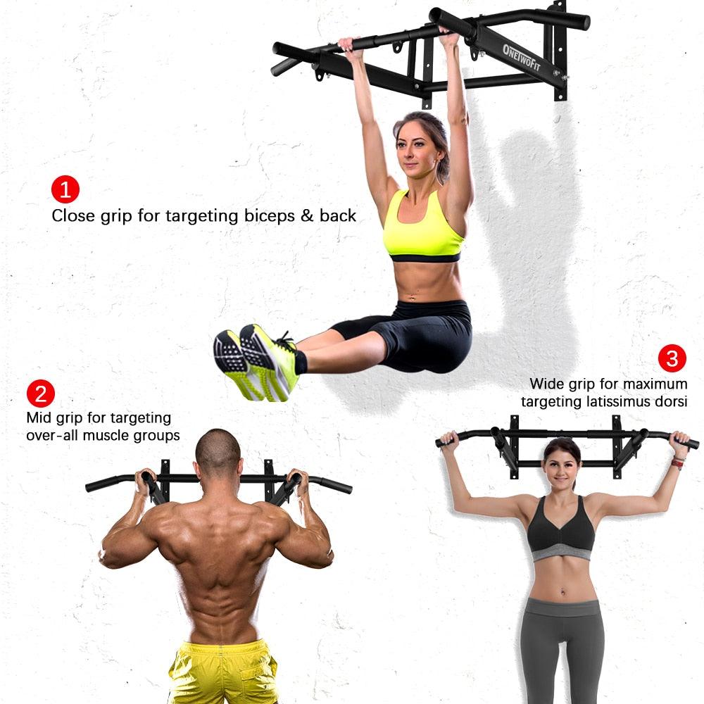 Home Gym Chin Up Bar Wall Horizontal Bar Indoor Pull Up Bar Wall Boxing Power Ropes Slings Training Fitness Equipment (FH)(1U80)