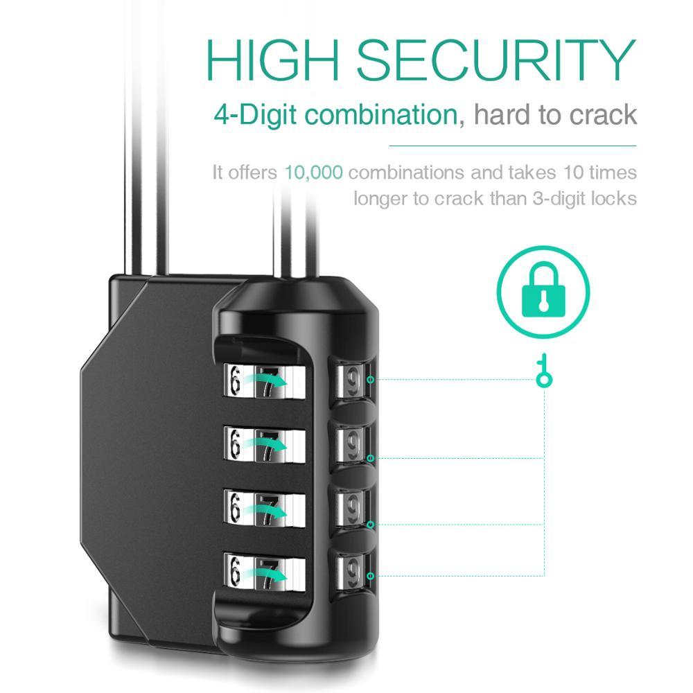 2PCS Dial Digit Padlock Security Alloy Combination Code Number Lock Padlock (LT6)