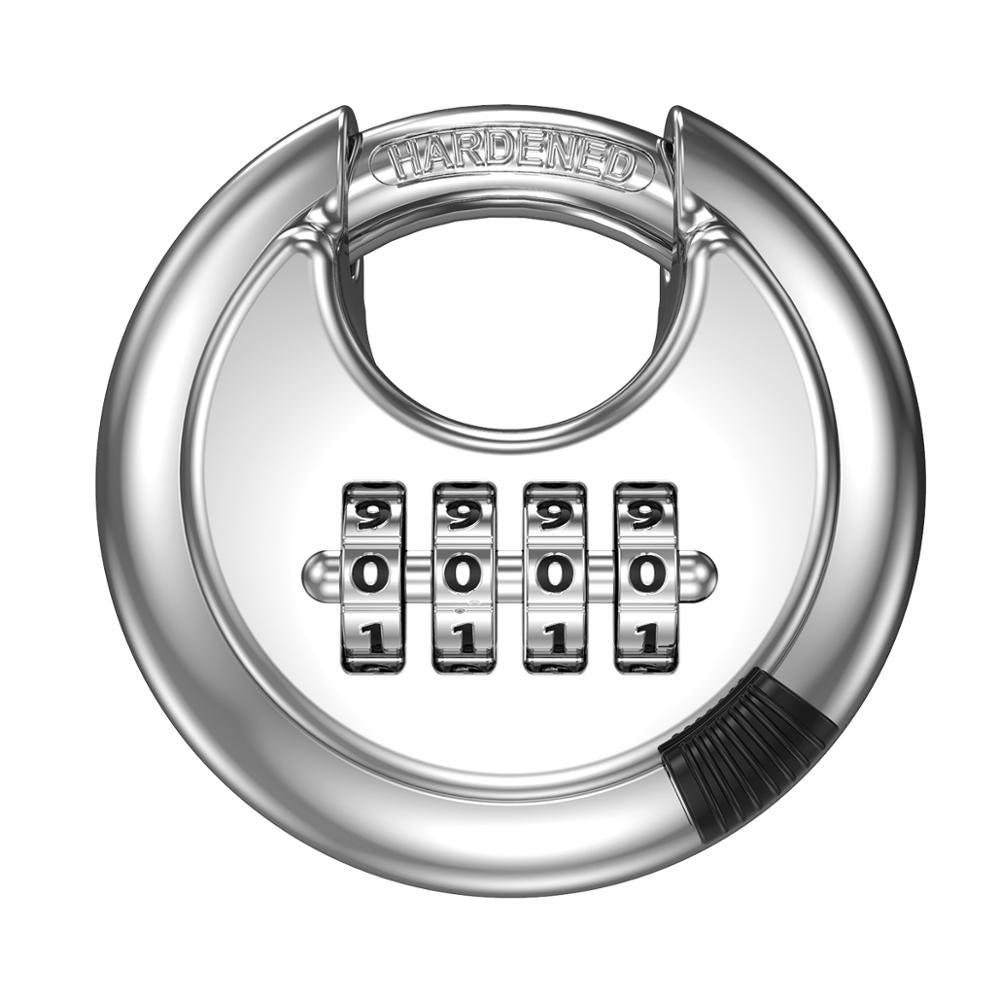 4 Digit Combination Lock Round Padlock - Stainless Steel Lock (LT6)(F104)