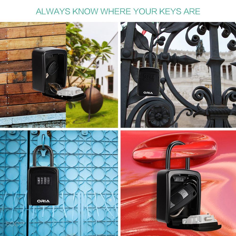 Trending Key Lock Box - Wall Mounted Key Safe Box Weatherproof 4 Digit Combination Key (LT6)