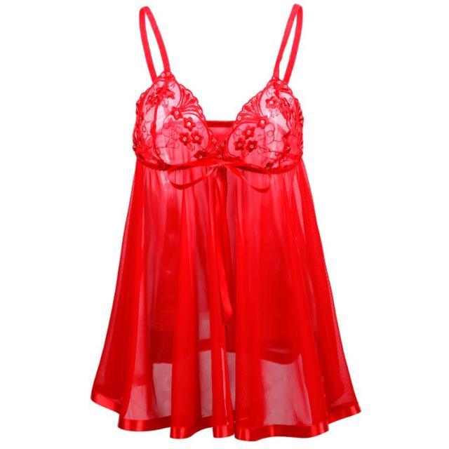 Trending Sleepwear Women Embroidery Sexy Nightwear Night Dress Mini Lace Sleep Shirts Female Plus Size Sexy Nightgown (TSL1)(TSB2)(TSB4)(1U29)