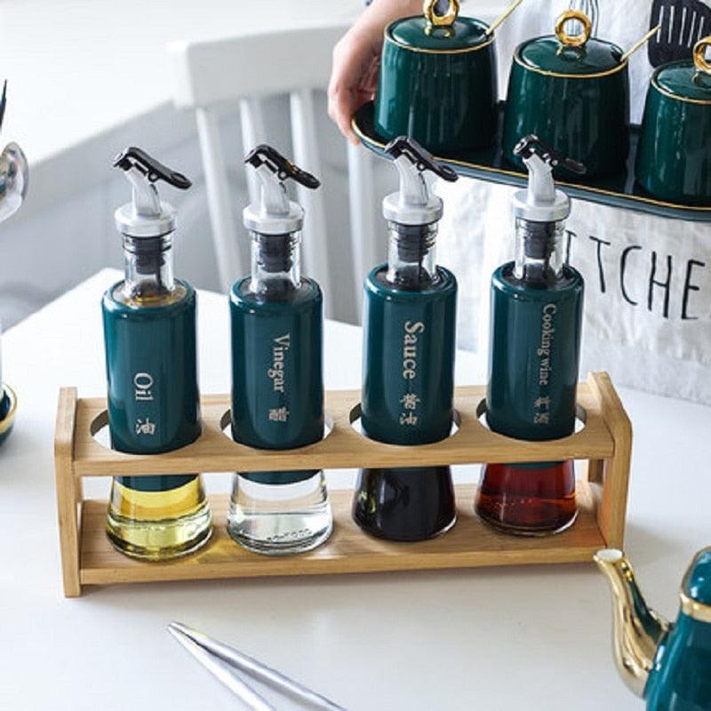 Olive Oil Sprayer Vinegar Bottles Can ABS Lock Plug Seal Leak-proof -Liquor Dispenser (D61)(AK9)