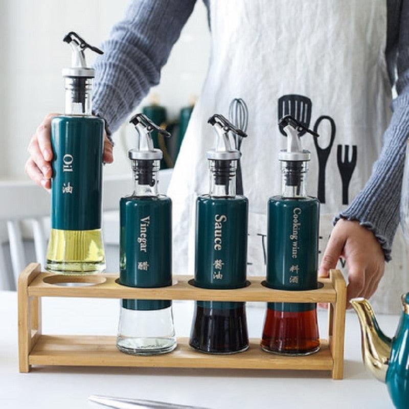 Olive Oil Sprayer Vinegar Bottles Can ABS Lock Plug Seal Leak-proof -Liquor Dispenser (D61)(AK9)