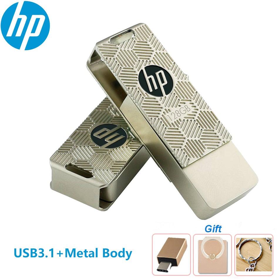 HP X610W pen drive 128gb usb flash drive 32gb 64gb pendrive usb stick with keychain Flash Drive for PC Macbook Car (CA3)(F52)
