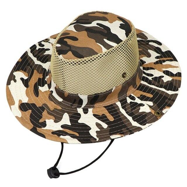 Great Outdoor Large Eaves Sunshade Cap - Camouflage Fisherman's Hat - Fishing Caps (2U102)