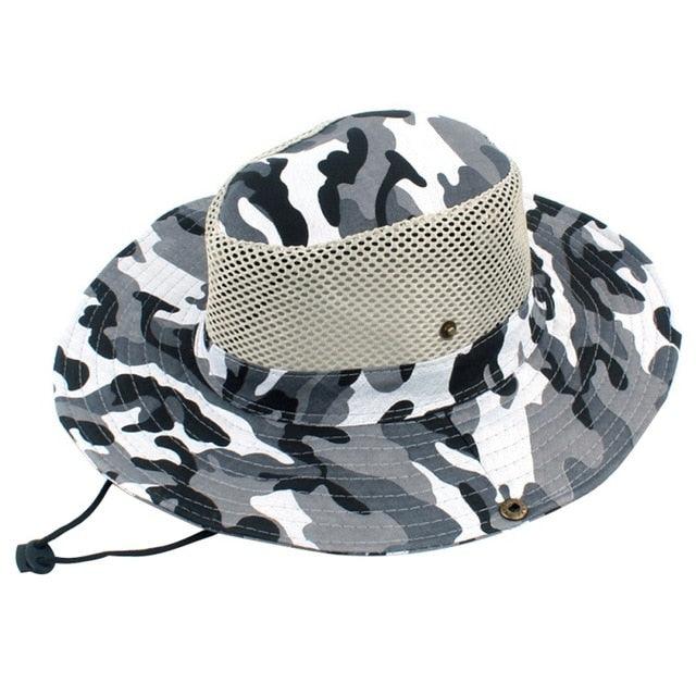 Great Outdoor Large Eaves Sunshade Cap - Camouflage Fisherman's Hat - Fishing Caps (2U102)