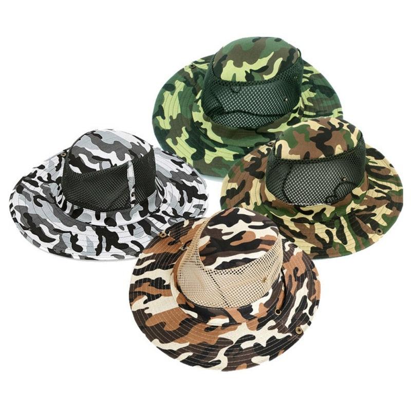Great Outdoor Large Eaves Sunshade Cap - Camouflage Fisherman's Hat - Fishing Caps (2U102)
