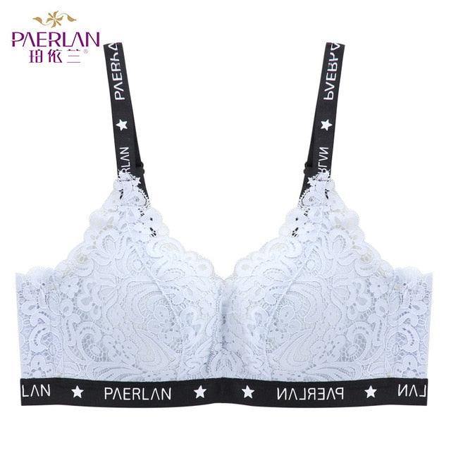Cute Wire Free Push Up Sexy Women's Bras - Letter Small Breast Adjusts Back Closure Underwear 3/4 Cup - 1Piece(TSB3)