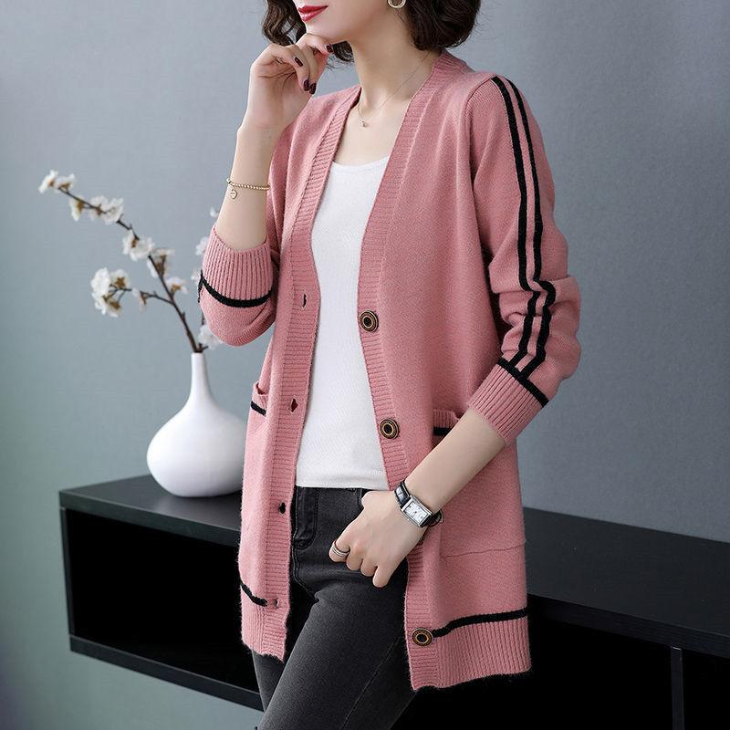 Cute Fashion Women's Cardigan - Casual Autumn V Neck Sweater - Soft Knitted Jacket Coat (TP4)(TB8C)(BCD2)(F20)(F35)