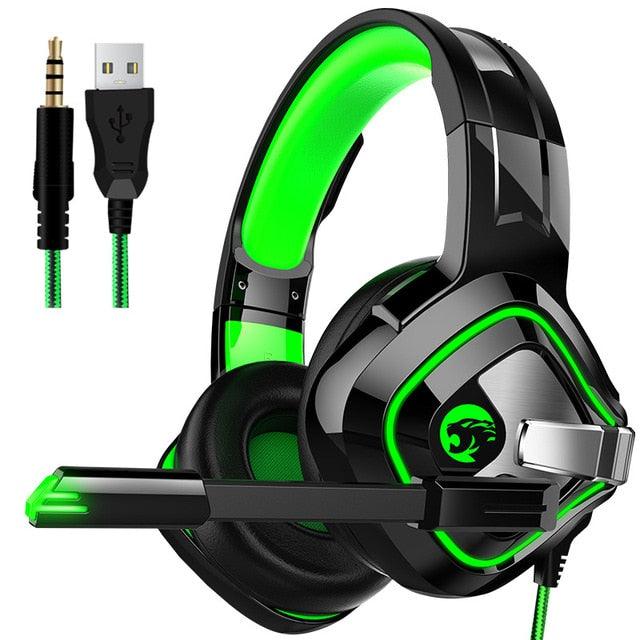 PS4 Gaming Headphones 4D Stereo RGB Marquee Earphones Headset with Microphone for New Xbox One/Laptop/Computer Tablet Gamer (AH)(F49)