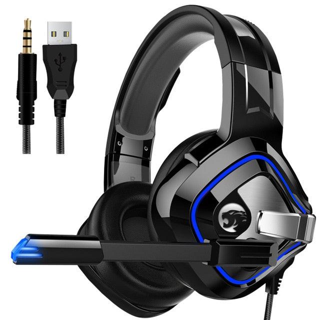 PS4 Gaming Headphones 4D Stereo RGB Marquee Earphones Headset with Microphone for New Xbox One/Laptop/Computer Tablet Gamer (AH)(F49)