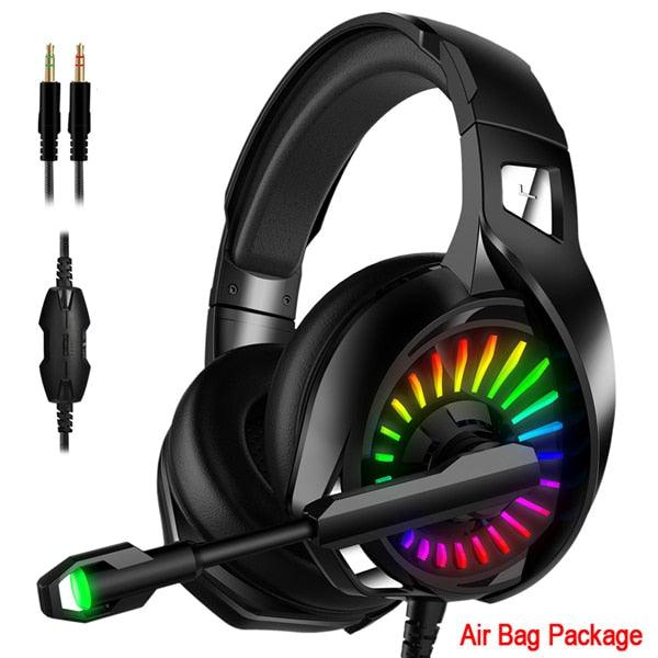 PS4 Gaming Headphones 4D Stereo RGB Marquee Earphones Headset with Microphone for New Xbox One/Laptop/Computer Tablet Gamer (AH)(F49)