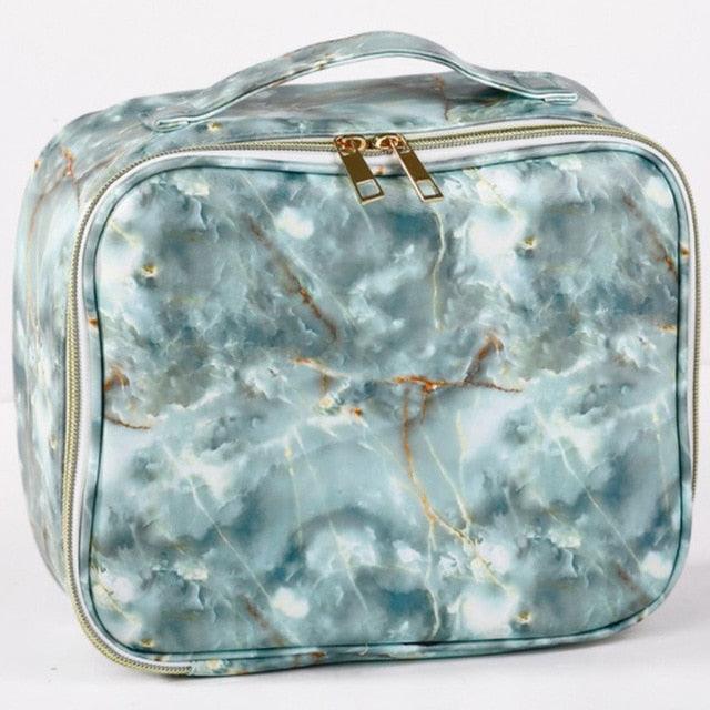 PU Marble Cosmetic Bag - Make Up Bags - Waterproof Necessaries Storage Organizer Toilet Travel (1U79)