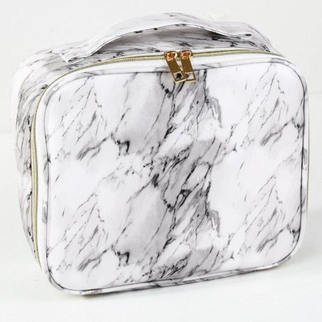 PU Marble Cosmetic Bag - Make Up Bags - Waterproof Necessaries Storage Organizer Toilet Travel (1U79)
