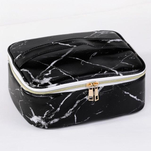 PU Marble Cosmetic Bag - Make Up Bags - Waterproof Necessaries Storage Organizer Toilet Travel (1U79)