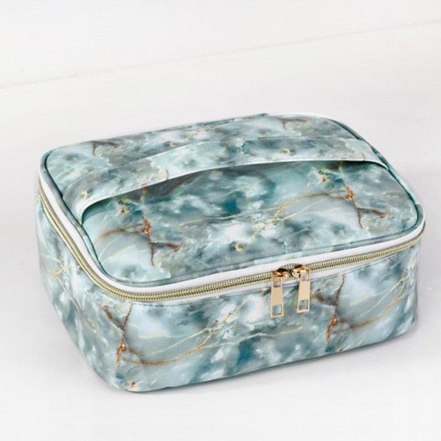PU Marble Cosmetic Bag - Make Up Bags - Waterproof Necessaries Storage Organizer Toilet Travel (1U79)