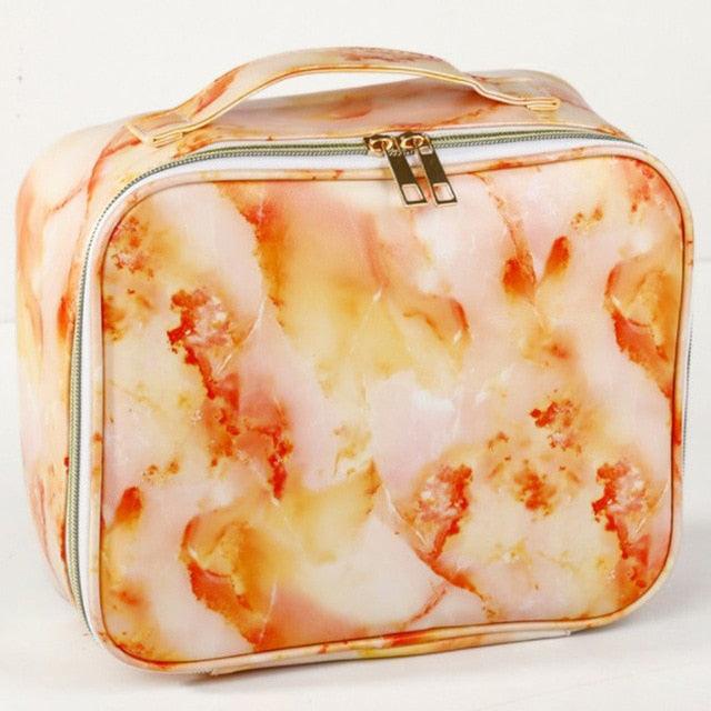 PU Marble Cosmetic Bag - Make Up Bags - Waterproof Necessaries Storage Organizer Toilet Travel (1U79)