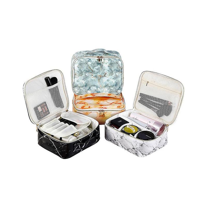 PU Marble Cosmetic Bag - Make Up Bags - Waterproof Necessaries Storage Organizer Toilet Travel (1U79)