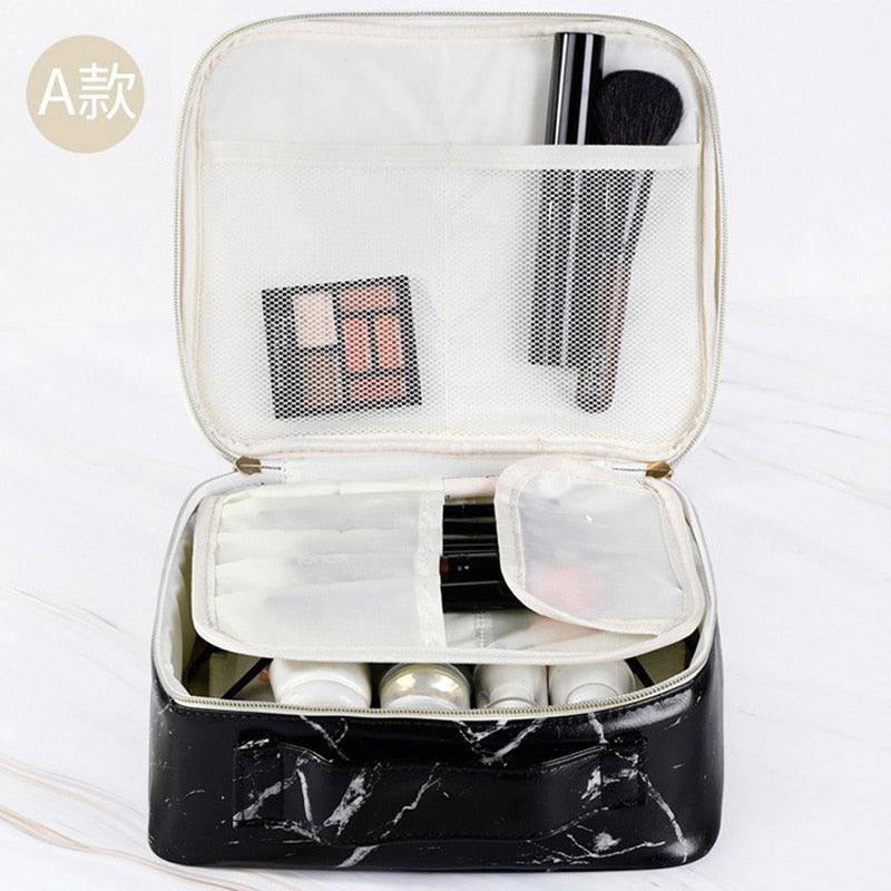 PU Marble Cosmetic Bag - Make Up Bags - Waterproof Necessaries Storage Organizer Toilet Travel (1U79)