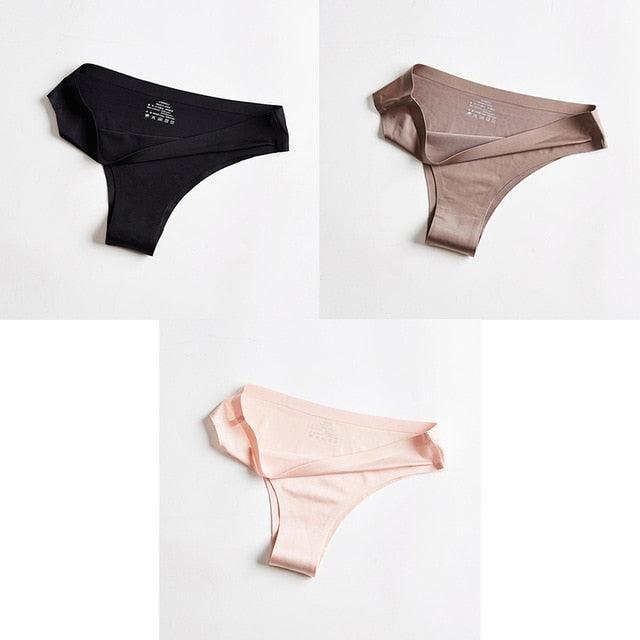 Women's Underwear - Sexy Seamless Female T-back Solid Thong - 3 Pcs (TSP1)(TSP3)
