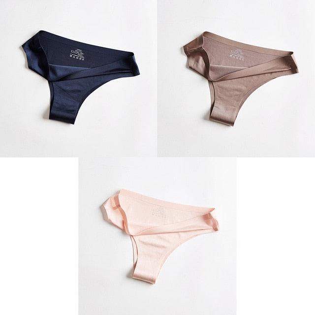 Women's Underwear - Sexy Seamless Female T-back Solid Thong - 3 Pcs (TSP1)(TSP3)