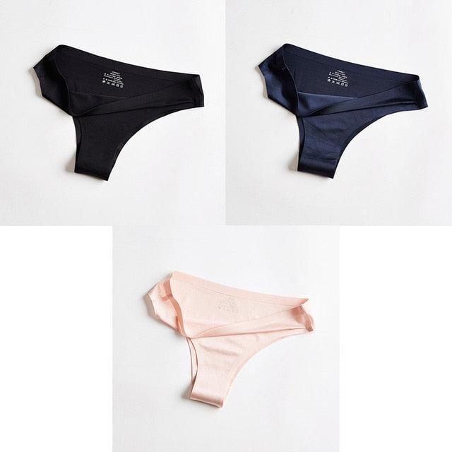 Women's Underwear - Sexy Seamless Female T-back Solid Thong - 3 Pcs (TSP1)(TSP3)