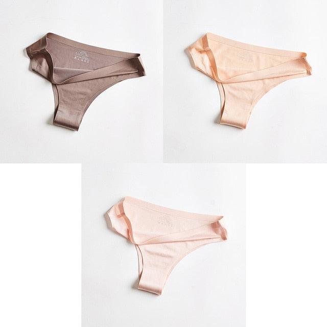 Women's Underwear - Sexy Seamless Female T-back Solid Thong - 3 Pcs (TSP1)(TSP3)