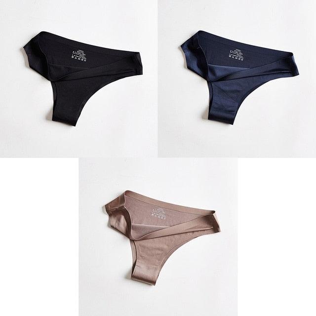 Women's Underwear - Sexy Seamless Female T-back Solid Thong - 3 Pcs (TSP1)(TSP3)