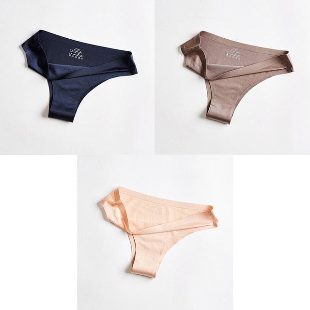 Women's Underwear - Sexy Seamless Female T-back Solid Thong - 3 Pcs (TSP1)(TSP3)