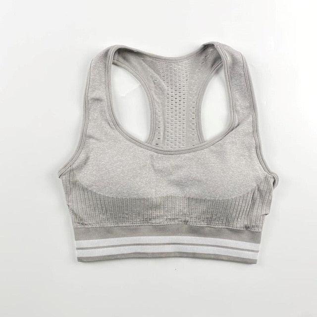 Great Seamless Yoga Fitness Set - Women Sportswear Tank Bra , Leggings Shorts Workout Clothes - Gym Clothing 2 Piece Tracksuit (1U24)