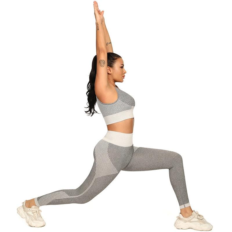 Great Yoga Tank Build In Bra Sportswear - Push Up Padded Fitness Bra - Gym Running Yoga Sports Crop Tops (1U24)