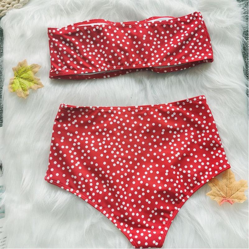 Fashion High Waist Bikinis - Women Swimsuit - Women Ring Bathing Suit - Hollow Out Swimwear (TB8D)(F26)